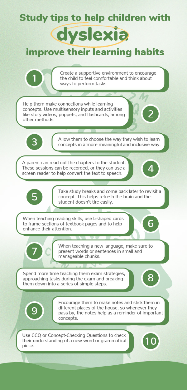 Study tips to help children with dyslexia improve their learning habit